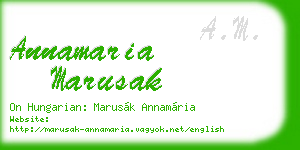 annamaria marusak business card